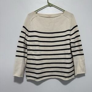 Demylee Wool Cream Stripe Sweater Size XS